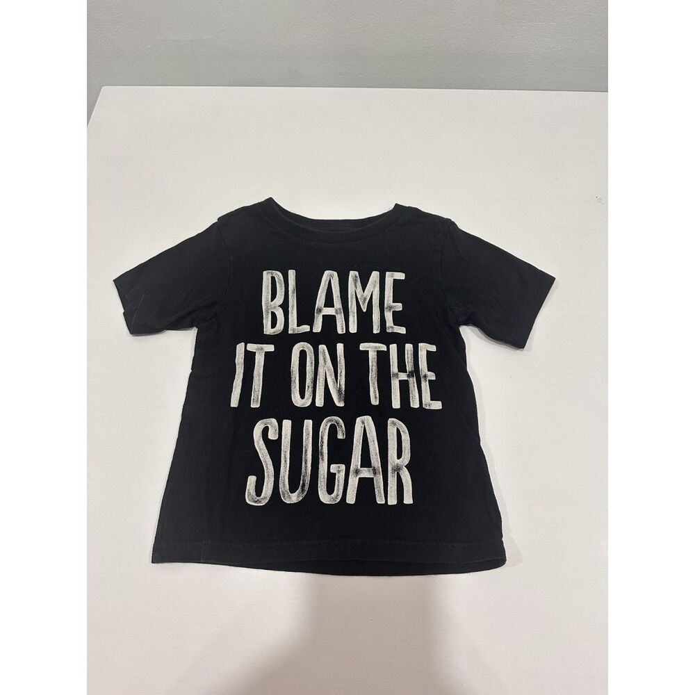 "The Children’s Place" 3T Black “Blame It on the Sugar” Graphic T-Shirt